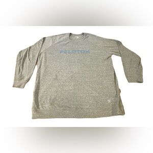 Peloton Men's Heathered Grey Crewneck Sweatshirt Size 2XL XXL EUC 2 EXTRA LARGE